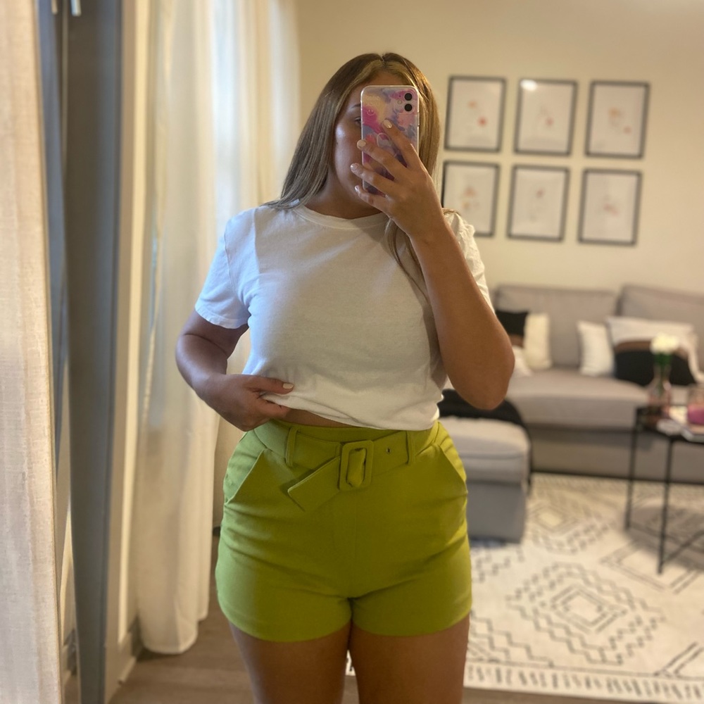 Green shorts